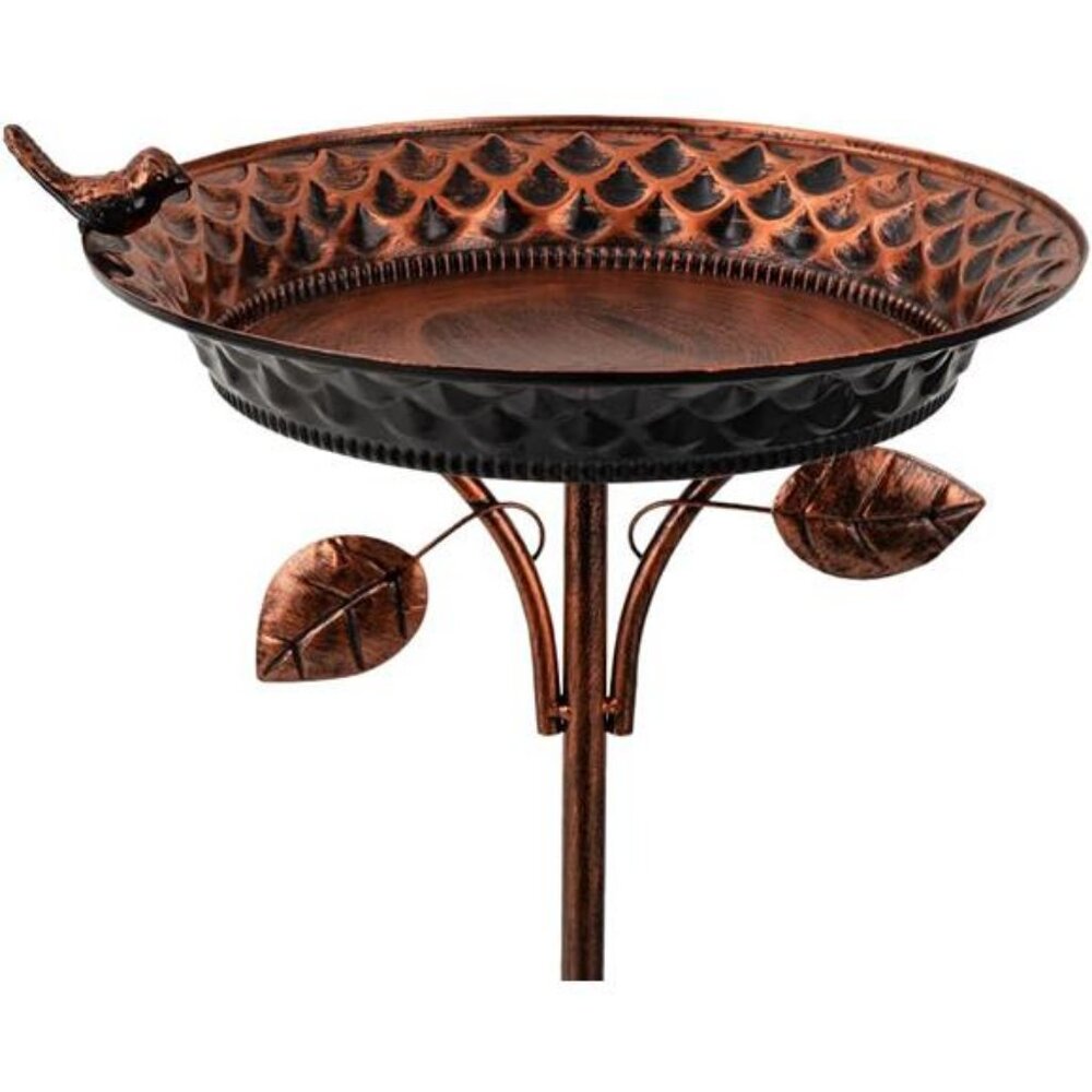 Metal Outdoor Bird Baths, 37 Inches Tall Freestanding Birdbaths